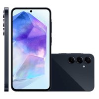 Smartphone Samsung Galaxy A55, Câmera Tripla, 256GB, 5G, Azul Escuro