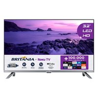 Smart TV Britânia 32'', LED, Dolby Áudio, Roku TV - BTV32G7PR2C