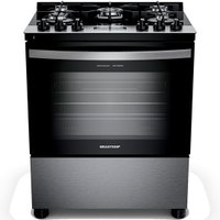 Fogão Brastemp 5 Bocas Cor Inox Com Mesa de Vidro, Turbo Chama e Timer - BFS5XAR