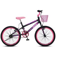 Bicicleta Colli Jully, Aro 20, Freio V-Brake, Preto Fosco/Rosa