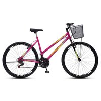 Bicicleta Colli Cazelle Allegra Aro 26, Grip Shift, Quadro 18, Rosa Neon