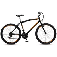 Bicicleta Colli Cazelle CB500 Aro 26, Grip Shift, Quadro 18, Preto/Laranja