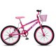 Bicicleta Colli Jully, Aro 20, Freio V-Brake, Rosa Neon