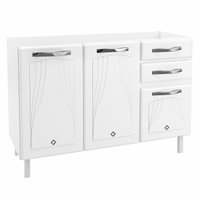 Balcão 120 cm 3 Portas 2 Gavetas Telasul Star New, Aço
