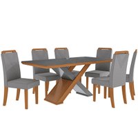 Conjunto de Mesa com 6 Cadeiras Kappesberg Imperatriz