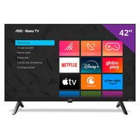 Smart TV AOC 42'', Full HD, Dolby Audio, Roku TV - 42S5045/78G