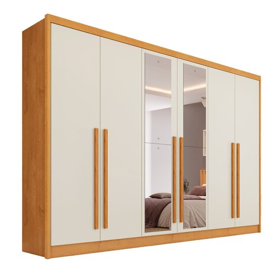 Guarda-Roupa 6 Portas 6 Gavetas Com Espelho Mademarcs Valencia