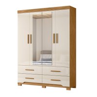 Guarda-Roupa 4 Portas 4 Gavetas com Espelho Moval Miami