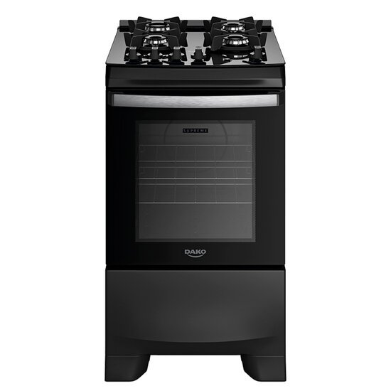 Fogão a Gás 4 Bocas Dako Novo Supreme Glass, Mesa de Vidro, Bivolt
