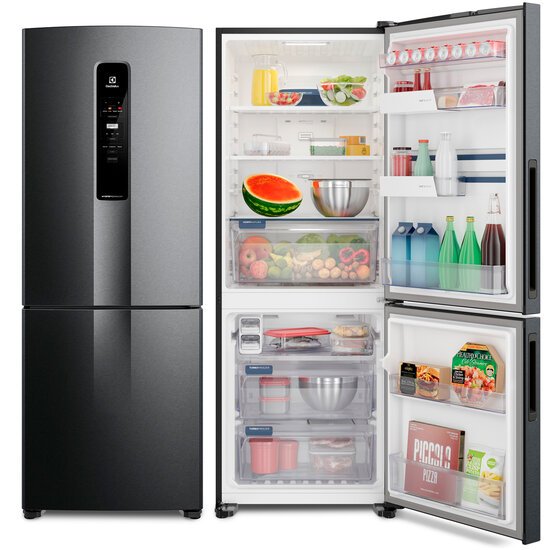 Geladeira Electrolux 490 Litros Black Inox - IB7B | Lojas Colombo