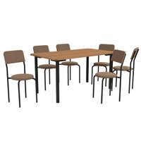 Conjunto Mesa com 6 Cadeiras Kappesberg Crome - CMC1002