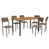 Conjunto Mesa com 6 Cadeiras Kappesberg Crome - CMC1002