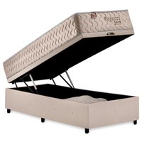 Conjunto Cama Box Solteiro de Molas Sono Design Ragazzi 88x188