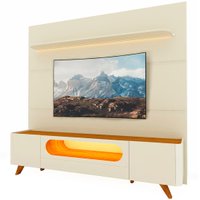 Painel para TV até 85'' Royal + Rack Nobre com LED Gelius, MDF