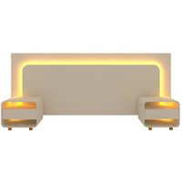 Cabeceira Extensível 195 cm com LED Gelius Innova, MDF - 140