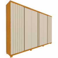 Guarda-Roupa Ripado 6 Portas 4 Gavetas Gelius Absolut, MDF