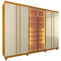 Guarda-Roupa 6 Portas com LED Gelius Absolut Reflecta, MDF