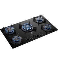 Cooktop 5 Bocas a Gás Electrolux Mesa de Vidro Experience Multi Chama - KE5GC