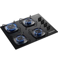 Cooktop a Gás Continental 4 Bocas, Mesa de Vidro, Acendimento Automático - KC4GR
