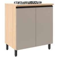 Balcão para Cooktop 2 Portas 80 cm Móveis Sul Andria - 5599