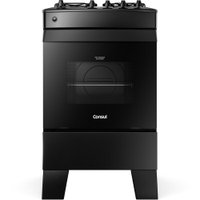 Fogão a Gás Consul 4 Bocas com Mesa Esmaltada, Preto - CFO4ZAE
