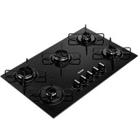 Cooktop 5 Bocas a Gás Consul, Mesa de vidro Temperado - CD075BE