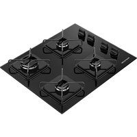 Cooktop 4 Bocas a Gás Brastemp, Grades de ferro Amarado, Chama Simmer - BDD61BE