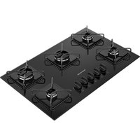 Cooktop 5 Bocas a Gás Brastemp, Grades de ferro Aramado, Chama Simmer - BDD75BE