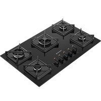Cooktop 5 Bocas a Gás Brastemp, Grades ferro fundido, Chamas Especiais - BDS75AE
