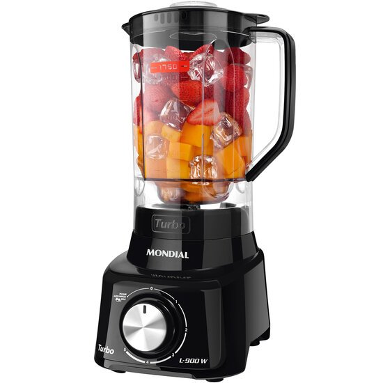 Liquidificador Mondial Turbo 2,7 Litros, 900 W - L-900-FB