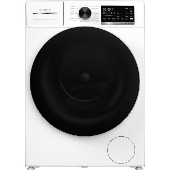 Lavadora de Roupa Lava e Seca 14 Kg Frontal Branco Brastemp - 110v - Bno14abana